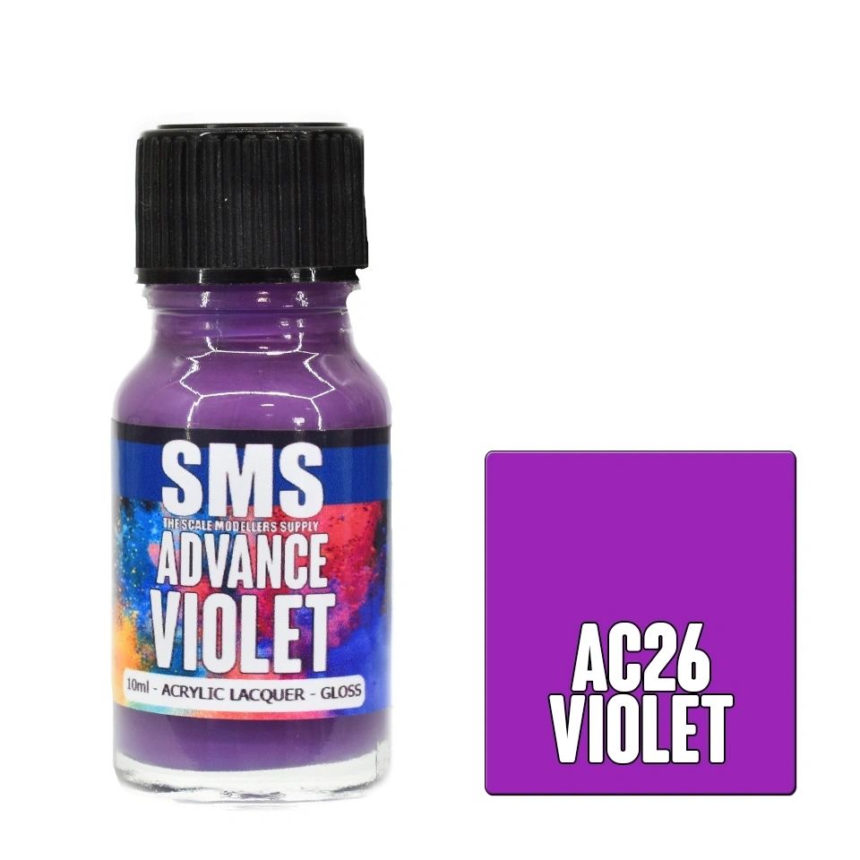 SMS Advance Acrylic Lacquer Colour Violet AC26 – Kookaburra Scale Models