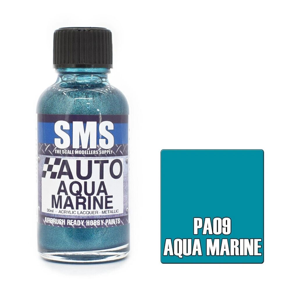 SMS Auto Colour Premium Acrylic Lacquer AQUA MARINE PA09