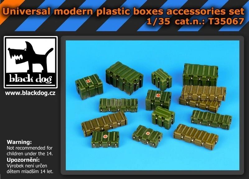 Blackdog 1:35 Universal modern plastic boxes accessories set