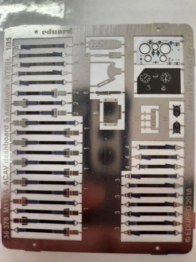 Eduard Photo-Etched 1/35 M113A ACAV Dashboard & Seatbelts Steel