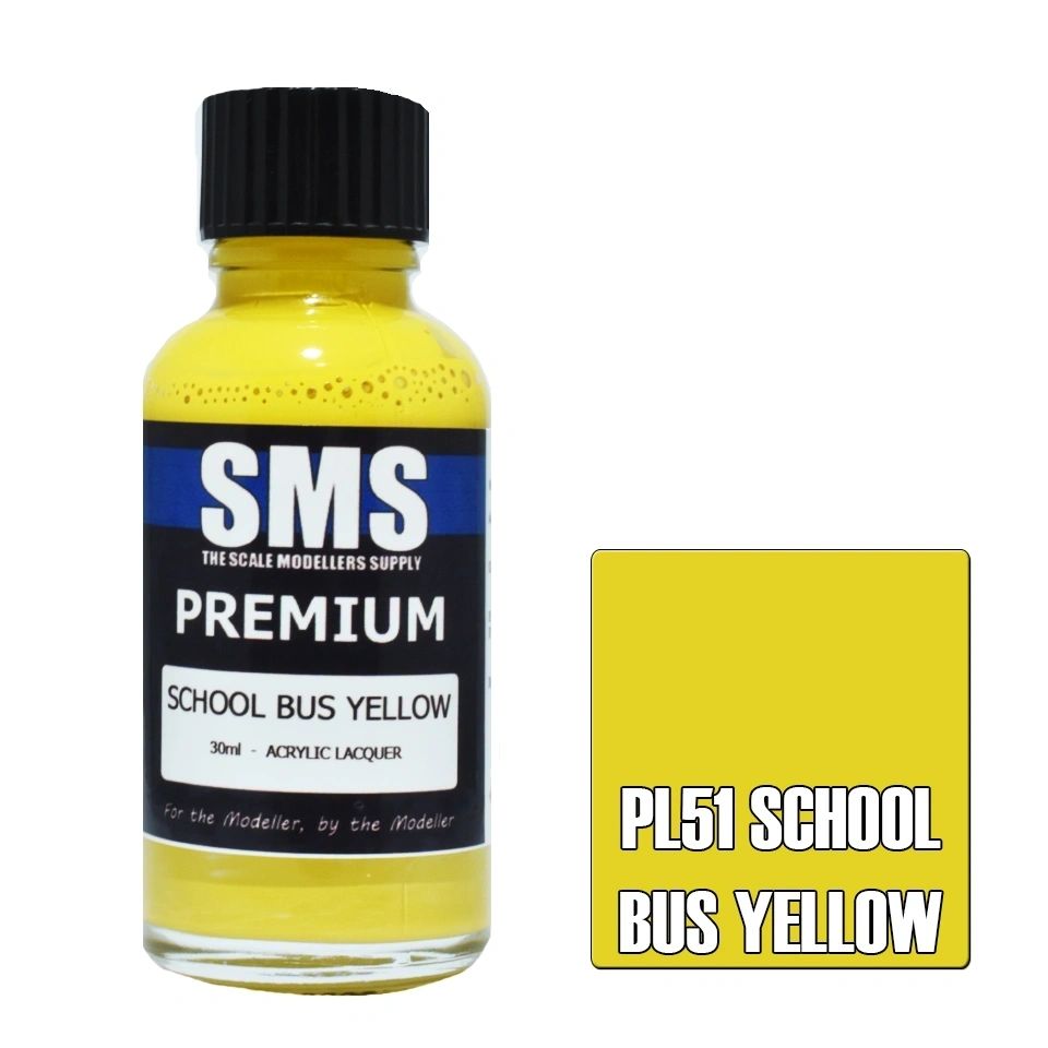 SMS Premium Acrylic Lacquer Colour School Bus Yellow PL51