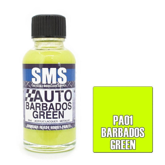SMS Auto Colour Premium Acrylic Lacquer BARBADOS GREEN PA01