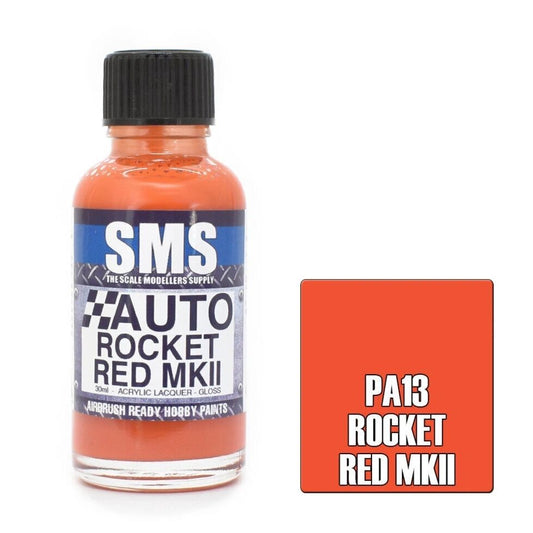 SMS Auto Colour Premium Acrylic Lacquer ROCKET RED MkII PA13