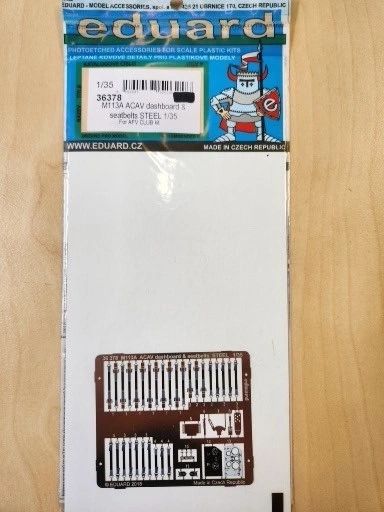 Eduard Photo-Etched 1/35 M113A ACAV Dashboard & Seatbelts Steel